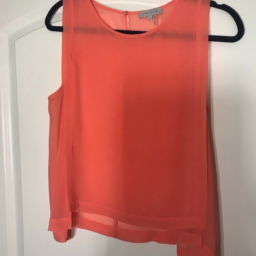 1. STATE Peach Chiffon Croptop | Size M